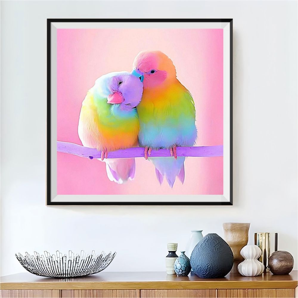 MISCER Diamond Painting Vögel - 30x30cm DIY Set Für Erwachsene Anfänger