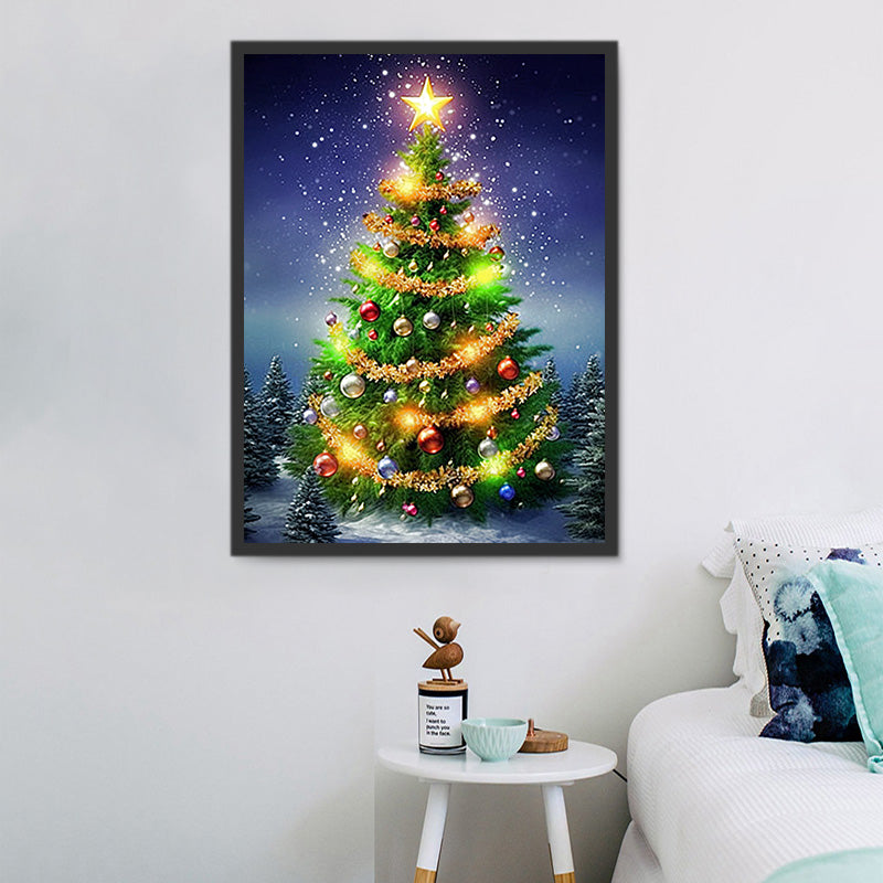 Piklodo Weihnachtsbaum Diamant Kunst Kits, DIY 5D Diamant Malerei  Weihnachtsbaum