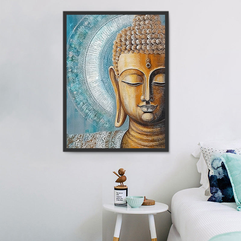 Diamond Painting 5D Buddha – 80x220 Cm, Vollbohrer, DIY Set Mit Leinwand & Zubehör, Quadratische Steine