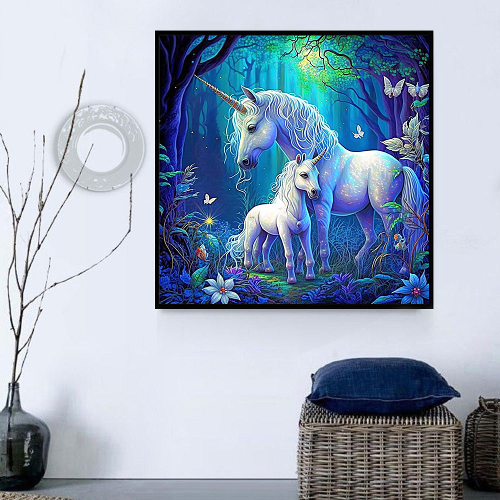 RAILONCH 5D Diamantmalerei Pferde Motiv – DIY Set Mit Vollbohrer Diamanten, 40x80 Cm Leinwand, Für Wanddekoration