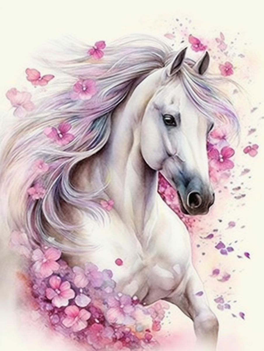 Fumupe 5D Diamond Painting Pferd, Tiere Diamond Painting