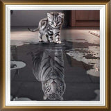 Katze Tiger 5d Diamond Painting /Diamant Malerei Set VM0004