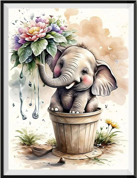 Elefant 5d Diy Diamond Painting Diamant Malerei Set FL2298