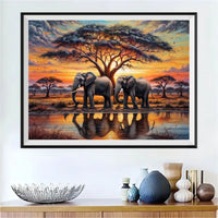 Elefant 5d Diy Diamond Painting Diamant Malerei Set FL2388