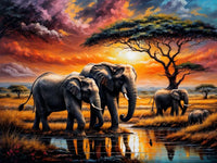 Elefant 5d Diy Diamond Painting Diamant Malerei Set FL2389