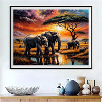 Elefant 5d Diy Diamond Painting Diamant Malerei Set FL2389