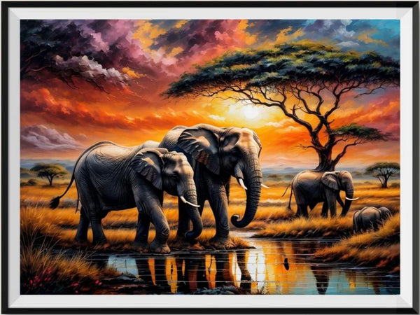 Elefant 5d Diy Diamond Painting Diamant Malerei Set FL2389