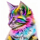 Katze 5d Diamond Painting /Diamant Malerei Set FL4345