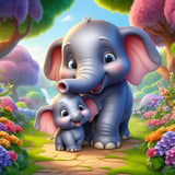 Elefant 5d Diy Diamond Painting Diamant Malerei Set FL8161