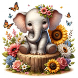 Elefant 5d Diy Diamond Painting Diamant Malerei Set FL8162