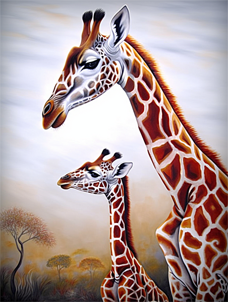 Giraffe 5d Diy Diamond Painting Diamant Malerei Set MJ2238