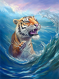 Tiger 5d Diy Diamond Painting Diamant Malerei Set MJ2797