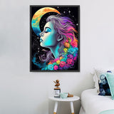 Frau 5d Diy Diamond Painting Diamant Malerei Set MJ3061