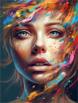 Frau 5d Diy Diamond Painting Diamant Malerei Set MJ3062
