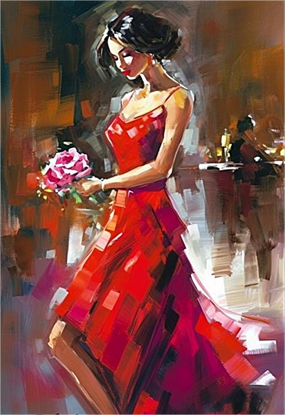 Frau 5d Diy Diamond Painting Diamant Malerei Set MJ3130