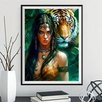 Tier und Mensch 5d Diy Diamond Painting Diamant Malerei Set MJ3211