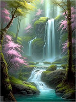 Wasserfall 5d Diy Diamond Painting Diamant Malerei Set MJ7205