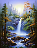 Wasserfall 5d Diy Diamond Painting Diamant Malerei Set MJ7206