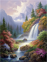 Wasserfall 5d Diy Diamond Painting Diamant Malerei Set MJ7208