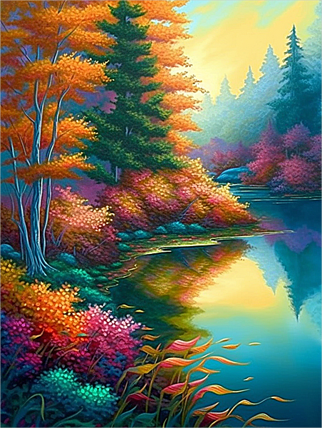 Natur 5d Diy Diamond Painting Diamant Malerei Set MJ8834