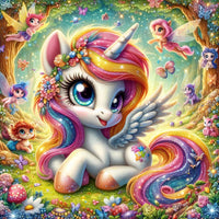 Einhorn 5d Diy Diamond Painting Diamant Malerei Set FL7536