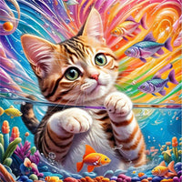 Katze 5d Diamond Painting /Diamant Malerei Set FL4201