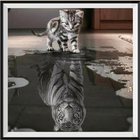 Katze Tiger 5d Diamond Painting /Diamant Malerei Set VM0004