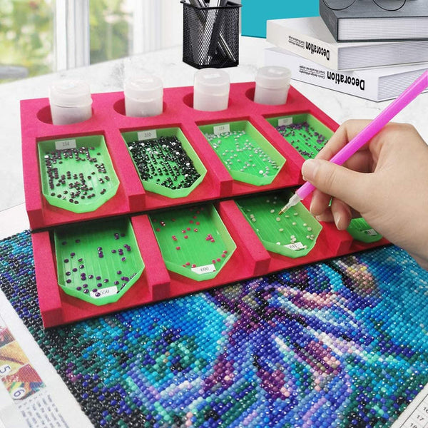 aufbewahrung für diamond painting bilder Diamond Painting Zubehör Tablett-Organizer für Aufbewahrungsboxen Behä – SaraMond.de