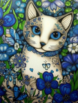 Katze 5d Diy Diamond Painting Diamant Malerei Set MJ1114