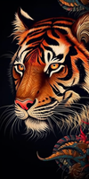 Tiger 5d Diy Diamond Painting Diamant Malerei Set MJ1211