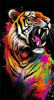 Tiger 5d Diy Diamond Painting Diamant Malerei Set MJ1212