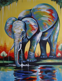 Elefant 5d Diy Diamond Painting Diamant Malerei Set MJ1337