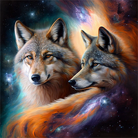 Wolf 5d Diy Diamond Painting Diamant Malerei Set MJ1403