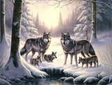 Wolf 5d Diy Diamond Painting Diamant Malerei Set MJ1490