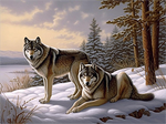 Wolf 5d Diy Diamond Painting Diamant Malerei Set MJ1495