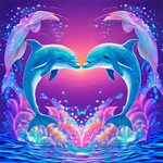 Delfin 5d Diy Diamond Painting Diamant Malerei Set MJ1728