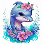 Delfin 5d Diy Diamond Painting Diamant Malerei Set MJ1731
