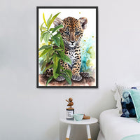 Leopard 5d Diy Diamond Painting Diamant Malerei Set MJ9446