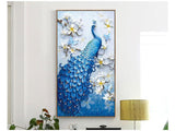 Zeyevan Diamond Painting Pfau 30x40cm - 5D DIY Diamant Malerei Set